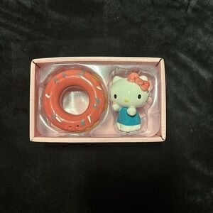 Hello Kitty Red Donut and Blue Figure Set